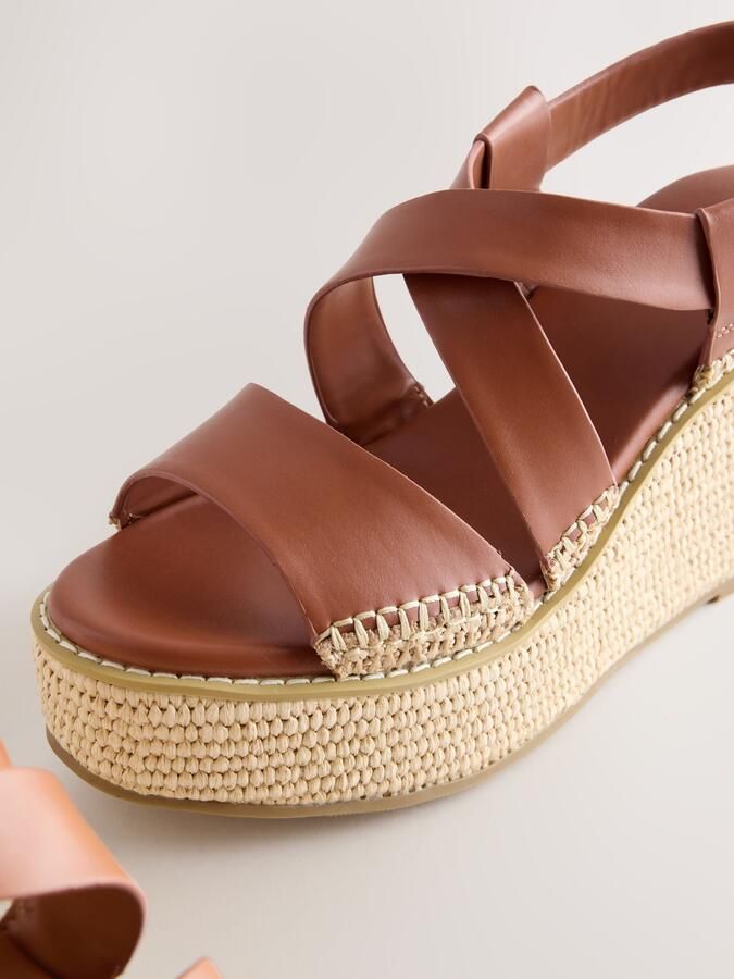 Next Dames Forever Comfort Raffia sleehakken Bruin - Foto 5