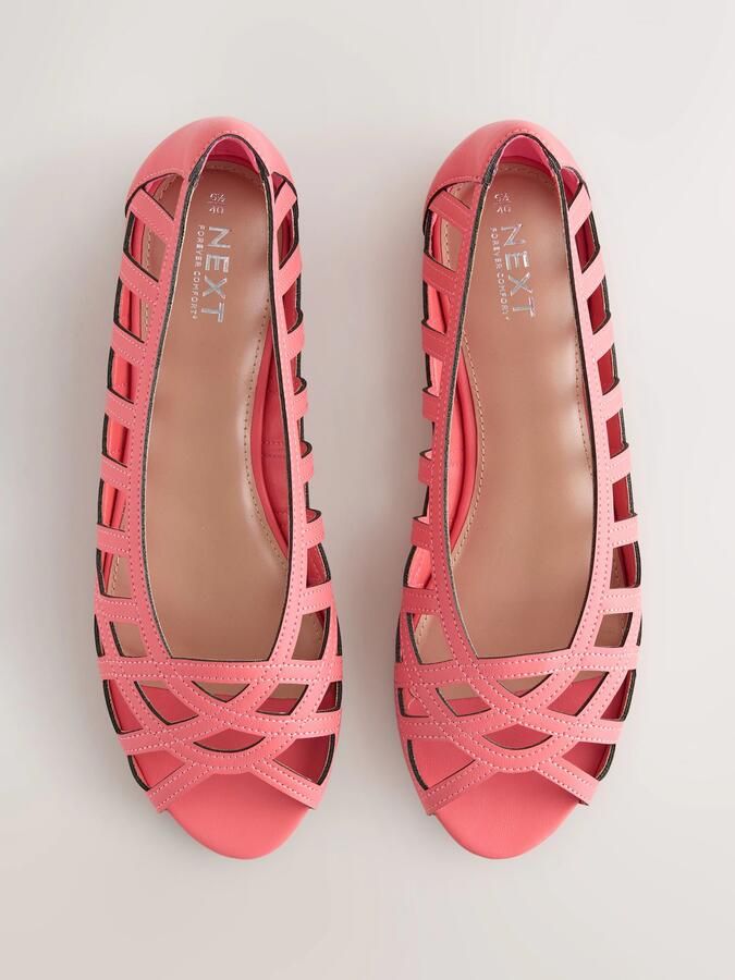 Next Dames Forever Comfort lage schoenen met open neus Roze - Foto 3