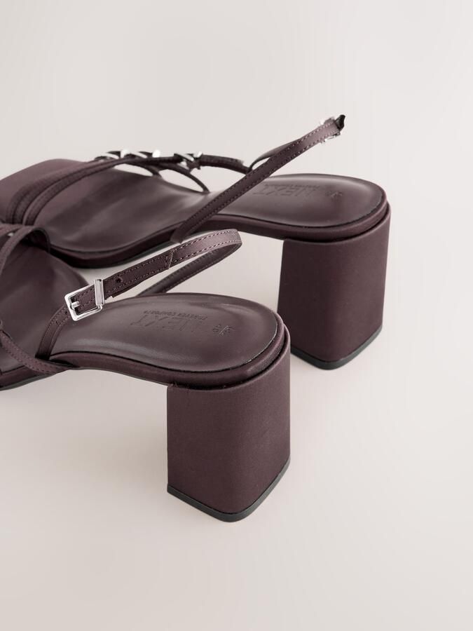 Next Dames Forever Comfort pumps met lage blokhak en gesp Bruin - Foto 3