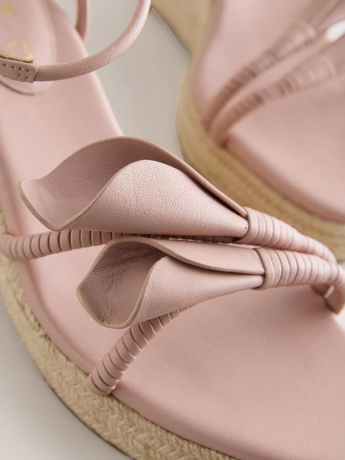 Next Dames Forever Comfort leren sleehakken met tulpen Huidkleur - Foto 5