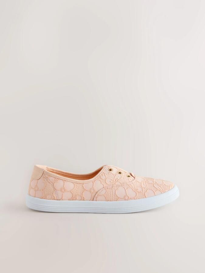Next Dames Canvas instapsneakers zonder veters Roze - Foto 2