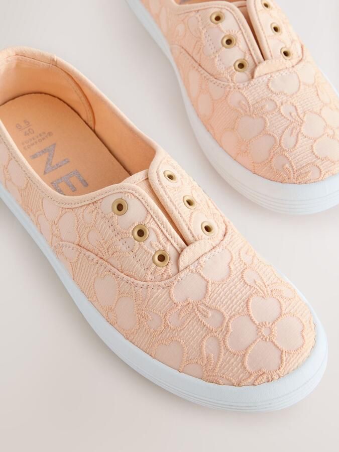 Next Dames Canvas instapsneakers zonder veters Roze - Foto 6