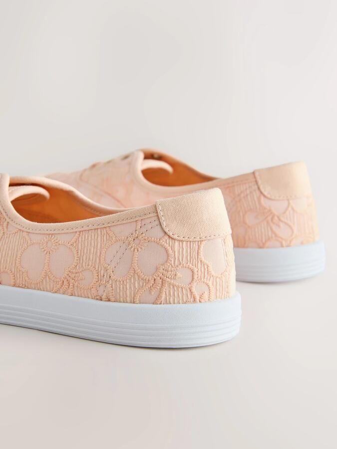 Next Dames Canvas instapsneakers zonder veters Roze - Foto 4