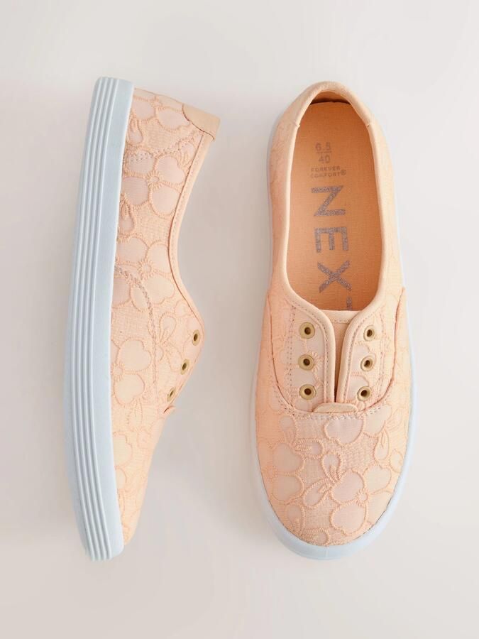 Next Dames Canvas instapsneakers zonder veters Roze - Foto 5