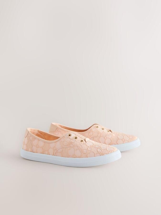 Next Dames Canvas instapsneakers zonder veters Roze - Foto 3