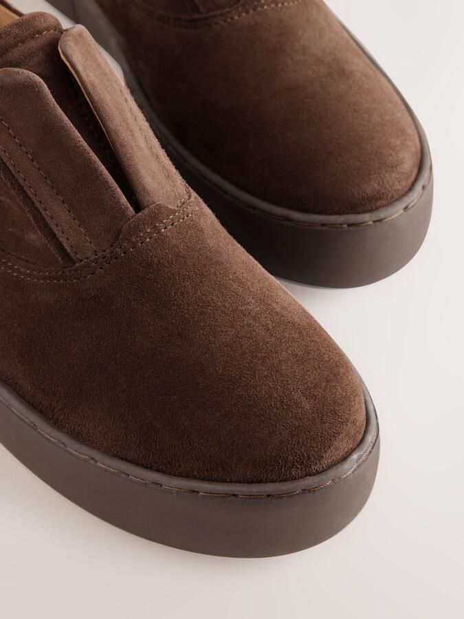 Next Dames Forever Comfort smalle sneakers met sleehak Bruin - Foto 2