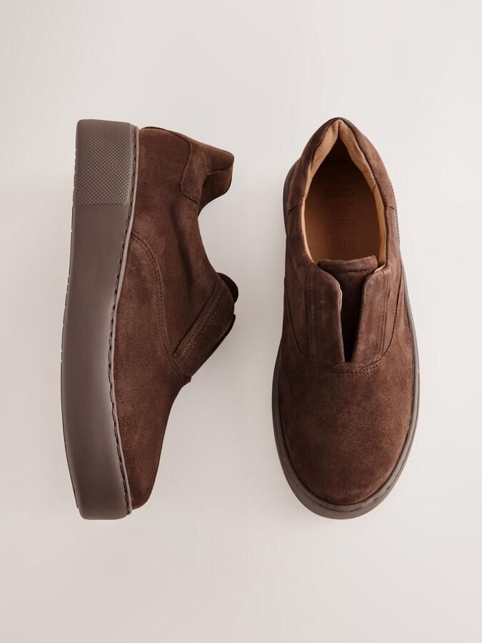 Next Dames Forever Comfort smalle sneakers met sleehak Bruin - Foto 5