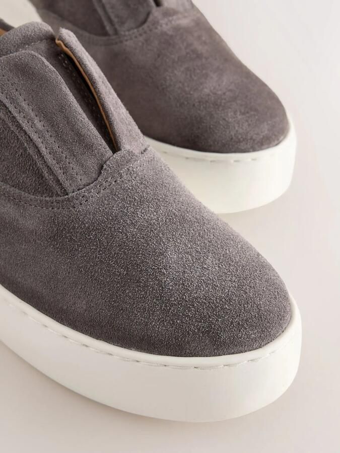 Next Dames Forever Comfort smalle sneakers met sleehak Grijs - Foto 5