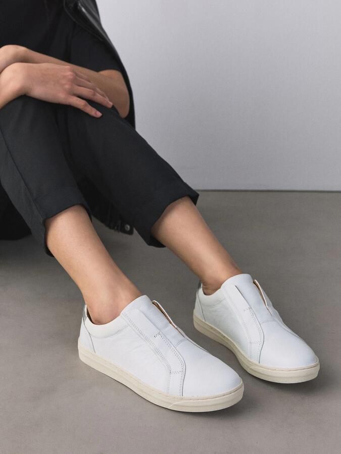 Next Dames Forever Comfort leren instapsneakers Wit - Foto 4