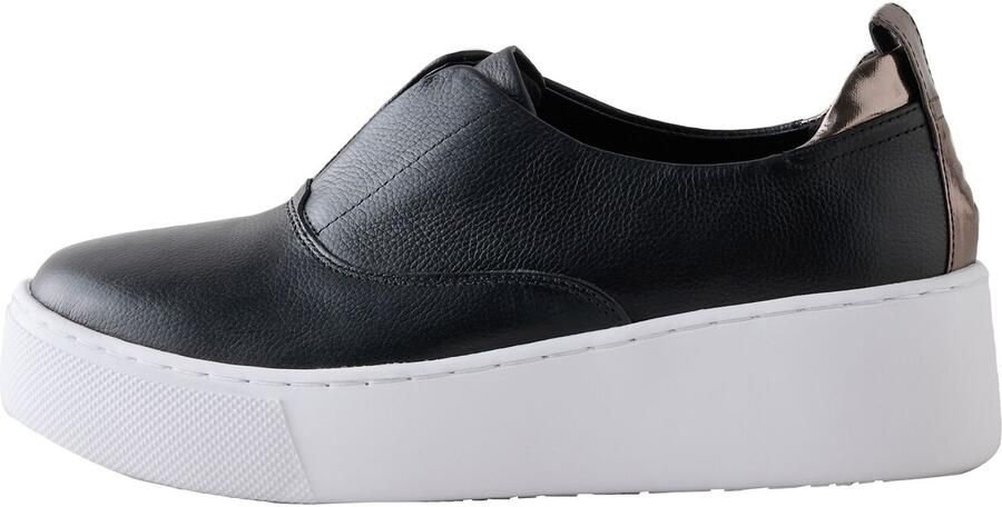 Next Dames Forever Comfort leren sneakers met sleehak Zwart - Foto 6