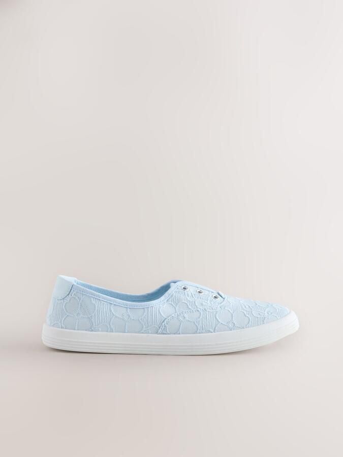 Next Dames Canvas instapsneakers zonder veters Blauw - Foto 2