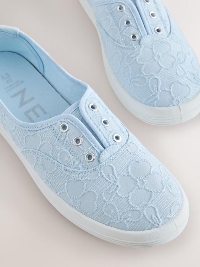 Next Dames Canvas instapsneakers zonder veters Blauw - Foto 6