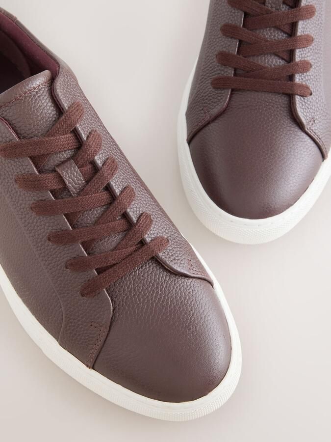 Next Heren Lange smart-casual sneakers Bruin - Foto 3