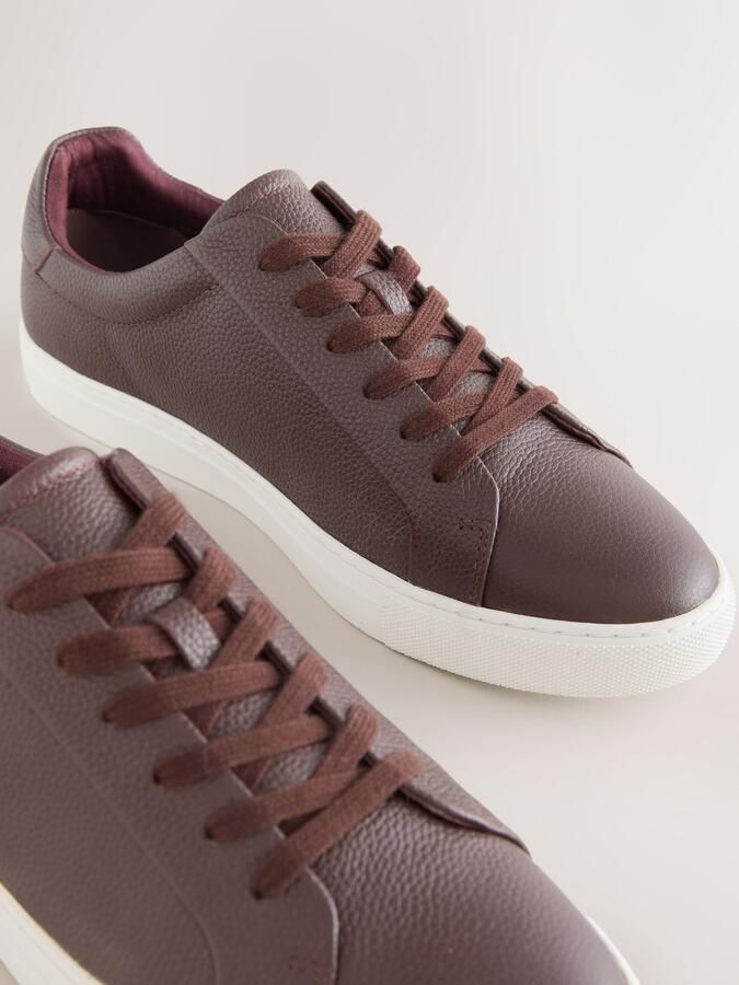 Next Heren Lange smart-casual sneakers Bruin - Foto 5