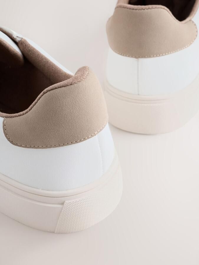 Next Heren Smart-casual sneakers met brede pasvorm Wit - Foto 3