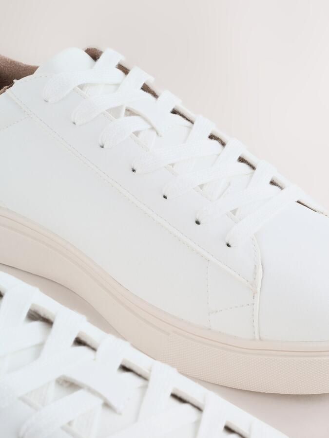 Next Heren Smart-casual sneakers met brede pasvorm Wit - Foto 4