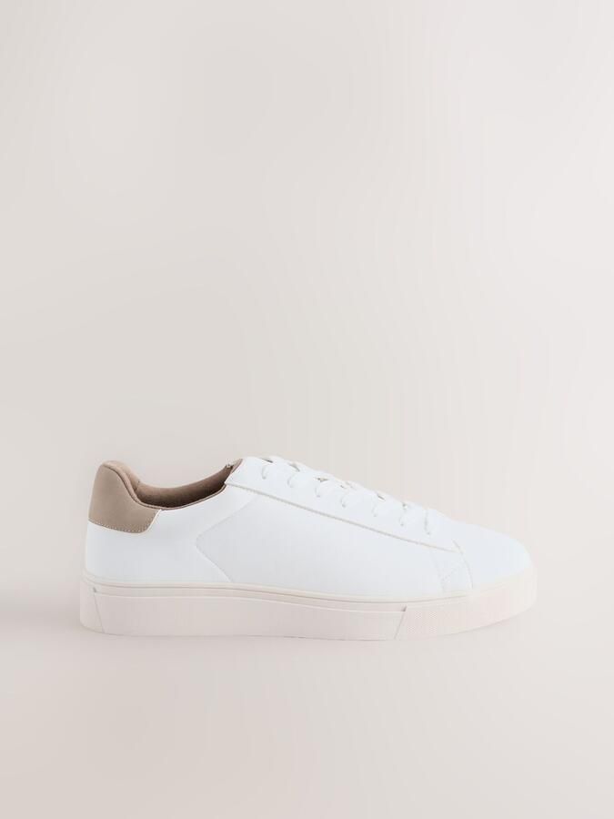 Next Heren Smart-casual sneakers met brede pasvorm Wit - Foto 5
