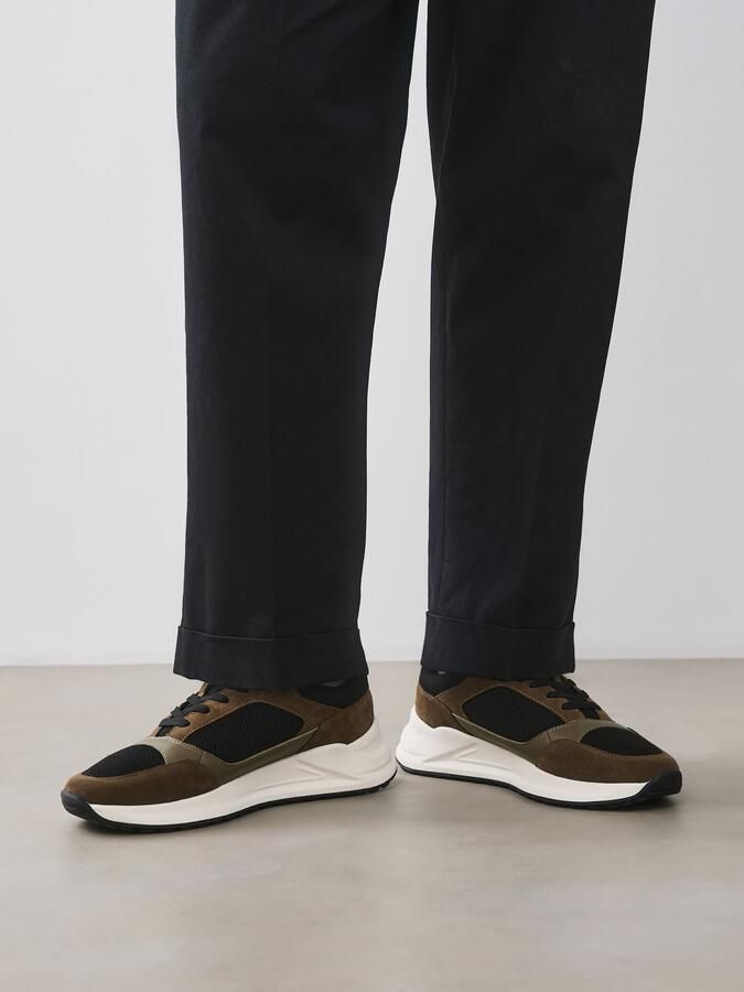 Next Heren Hardloopsneakers met dikke zool Bruin - Foto 5