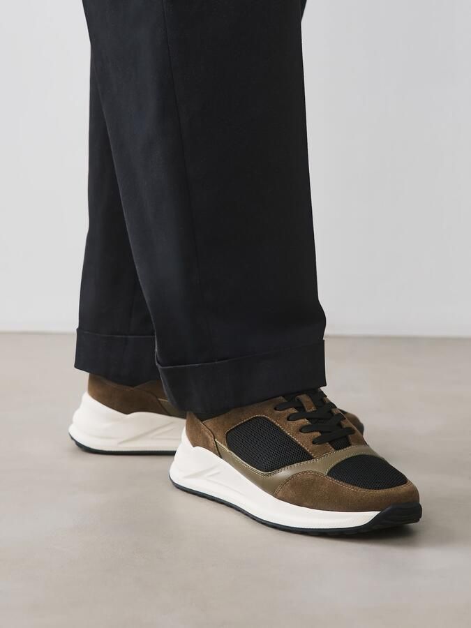 Next Heren Hardloopsneakers met dikke zool Bruin - Foto 6