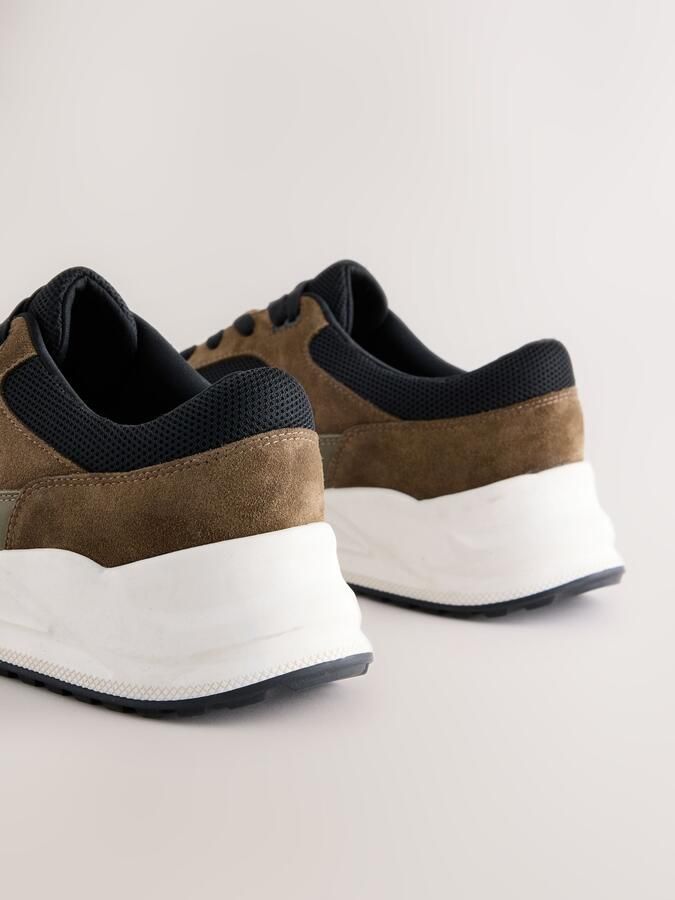 Next Heren Hardloopsneakers met dikke zool Bruin - Foto 3