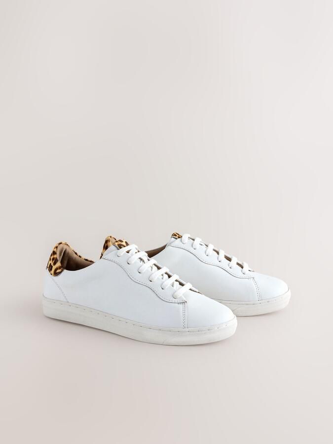 Next Dames Forever Comfort leren vetersneakers Wit - Foto 3