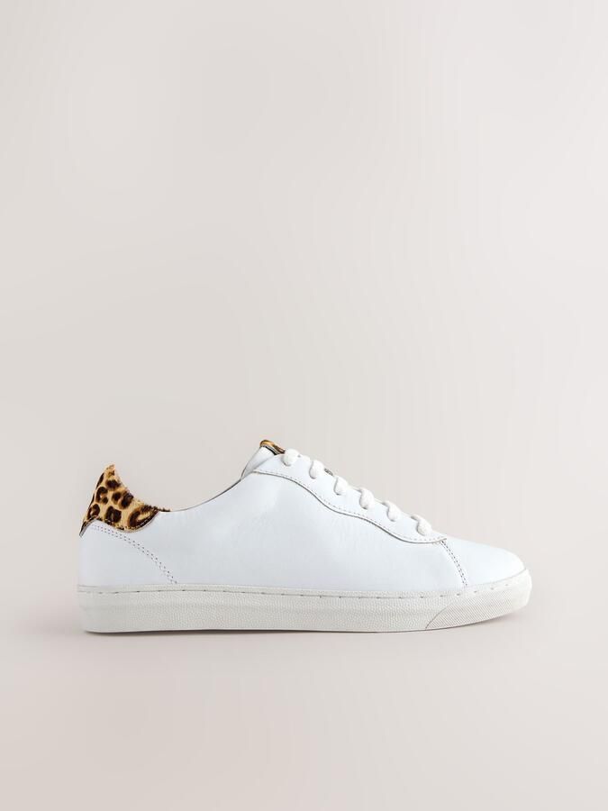 Next Dames Forever Comfort leren vetersneakers Wit - Foto 4