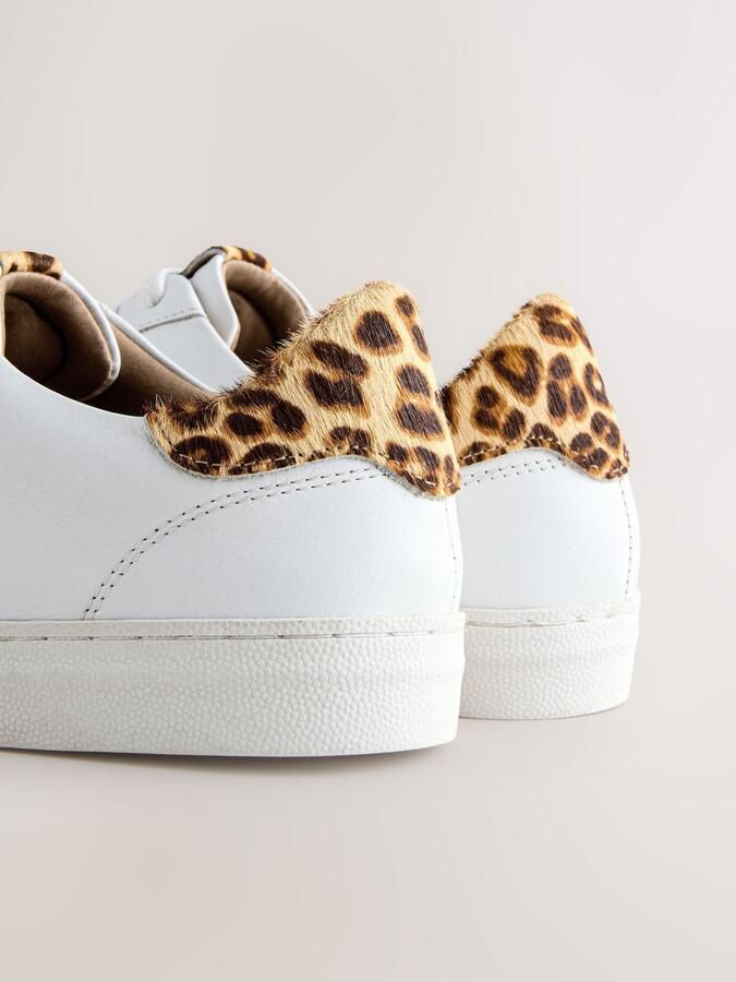 Next Dames Forever Comfort leren vetersneakers Wit - Foto 5