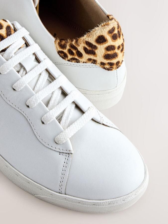 Next Dames Forever Comfort leren vetersneakers Wit - Foto 6