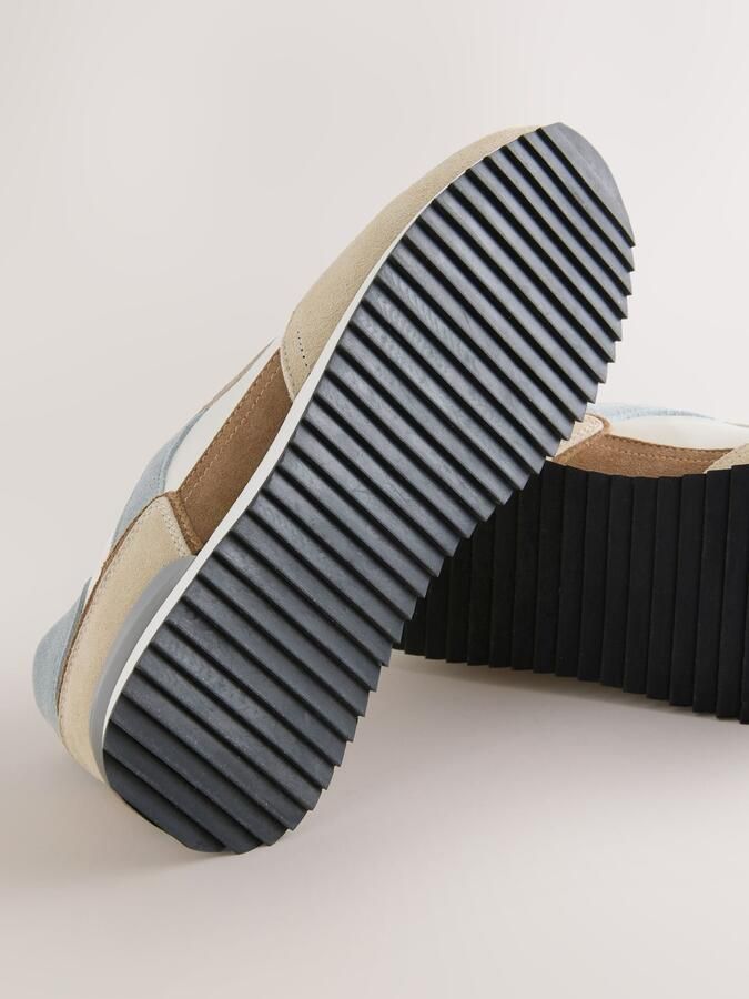 Next Sneakers laag crème donkerbeige duifblauw bruin - Foto 5