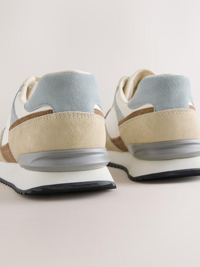 Next Sneakers laag crème donkerbeige duifblauw bruin - Foto 4
