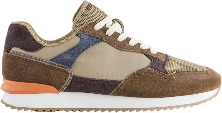 Next Heren Kleurrijke sneakers met suède rand Bruin - Foto 6