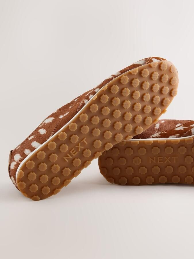 Next Dames Forever Comfort smalle leren sneakers Dierenprint - Foto 6