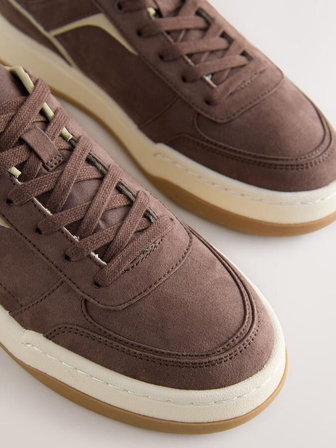 Next Dames Forever Comfort retro vetersneakers met inzetstukken Bruin - Foto 3