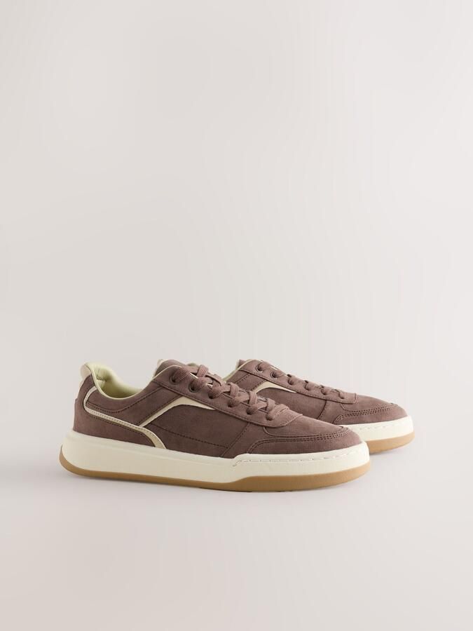 Next Dames Forever Comfort retro vetersneakers met inzetstukken Bruin - Foto 5