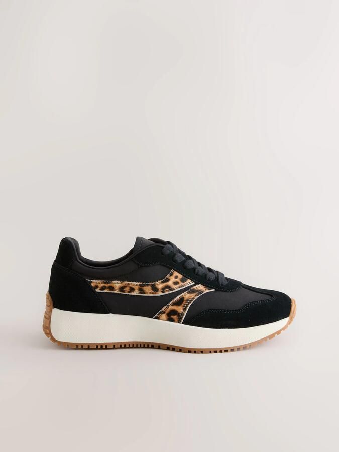 Next Dames Forever Comfort hardloopsneakers met veters en inzetstuk Zwart - Foto 6