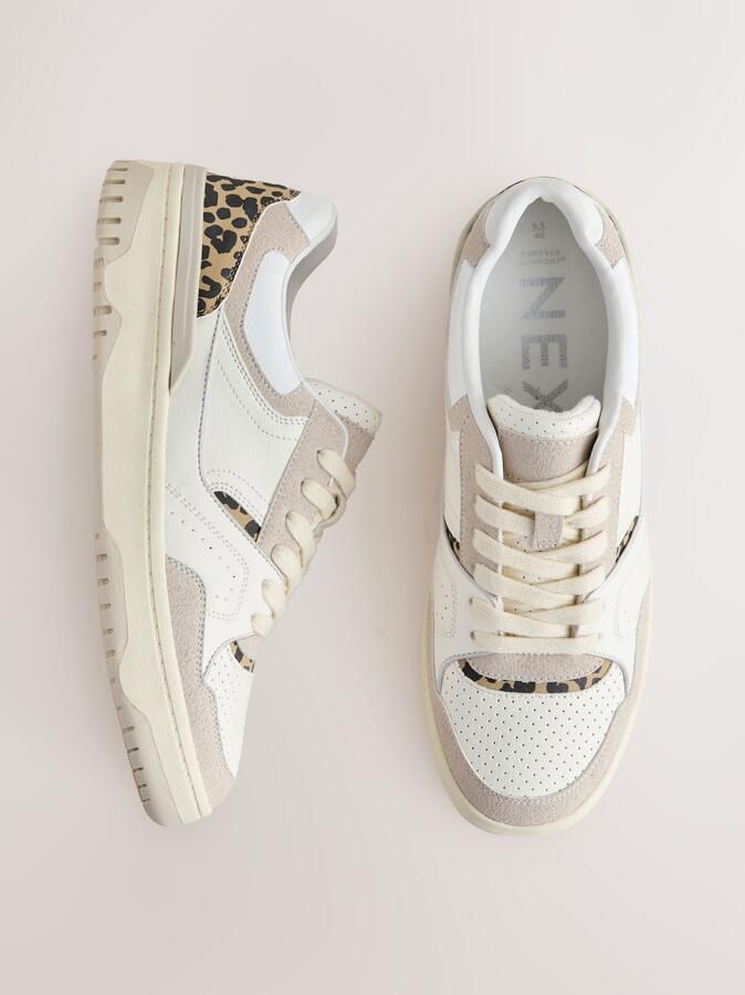 Next Dames Forever Comfort sneakers met panelen en dikke veters Dierenprint - Foto 5