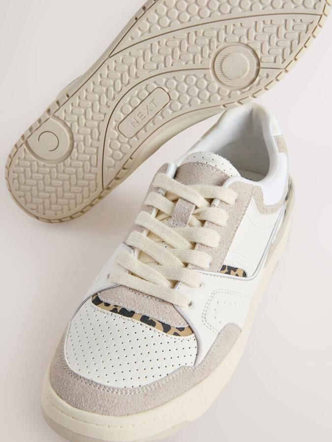 Next Dames Forever Comfort sneakers met panelen en dikke veters Dierenprint - Foto 3
