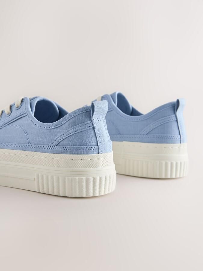 Next Dames Forever Comfort vetersneakers met dikke zool Blauw - Foto 3