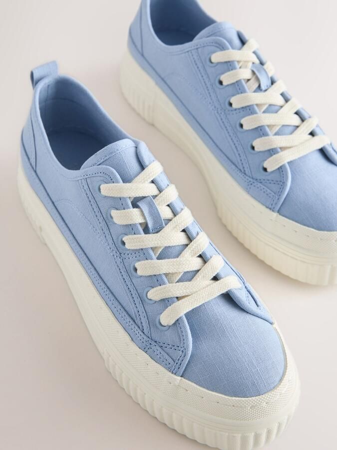 Next Dames Forever Comfort vetersneakers met dikke zool Blauw - Foto 5