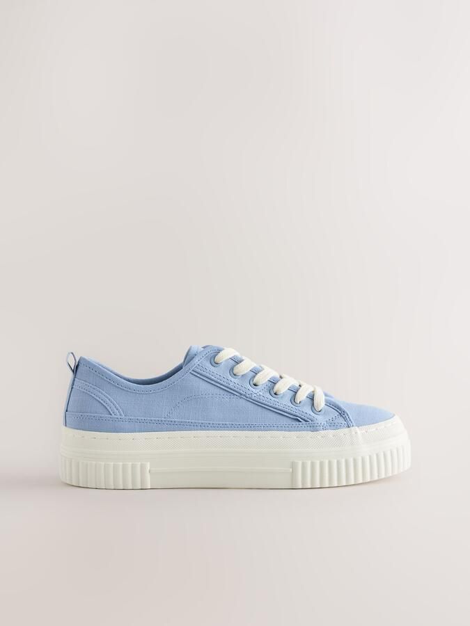 Next Dames Forever Comfort vetersneakers met dikke zool Blauw - Foto 6