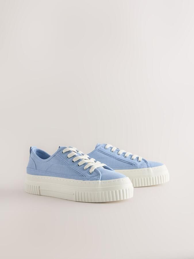 Next Dames Forever Comfort vetersneakers met dikke zool Blauw - Foto 2