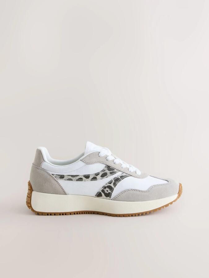 Next Dames Forever Comfort hardloopsneakers met veters en inzetstuk Wit - Foto 2