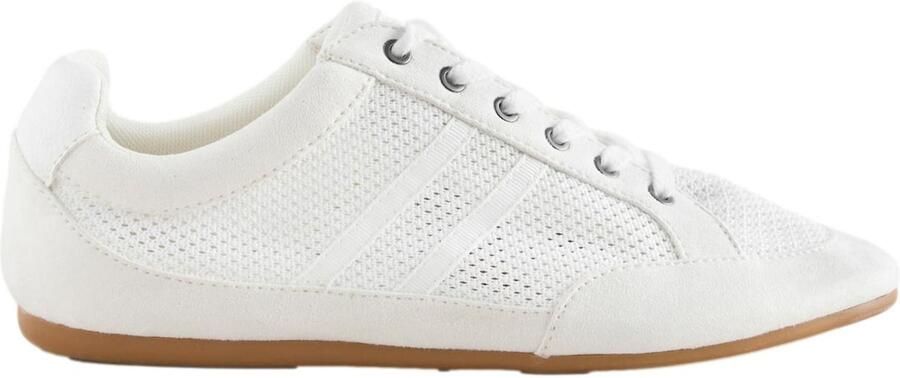 Next Dames Forever Comfort smalle vetersneakers met mesh Wit