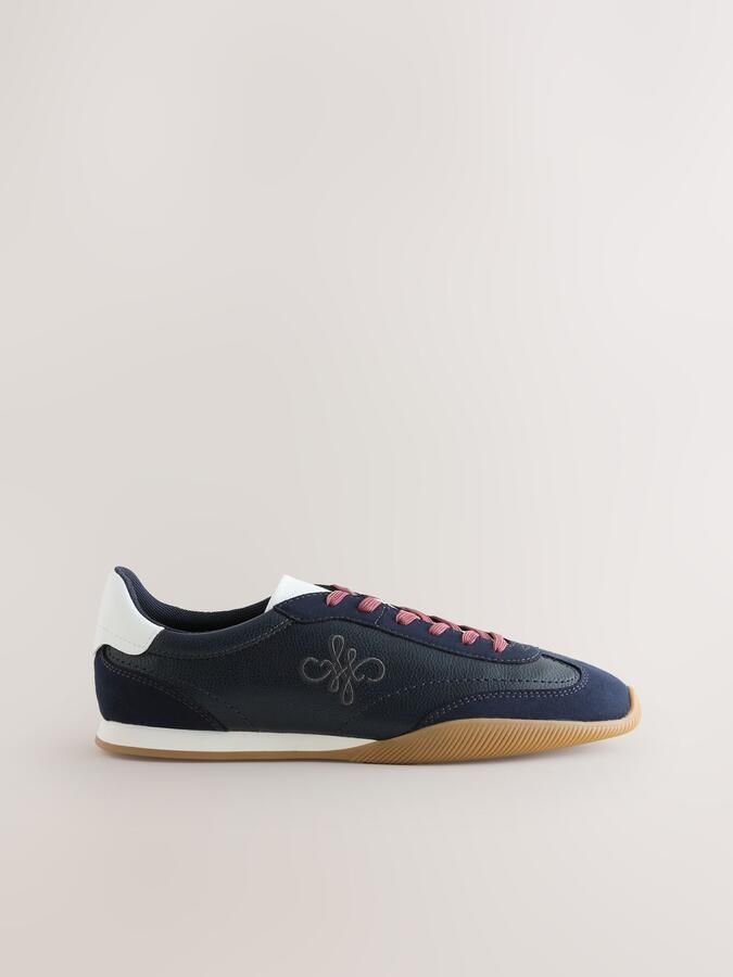 Next Dames Forever Comfort smalle sneakers met veters en logo Blauw - Foto 2