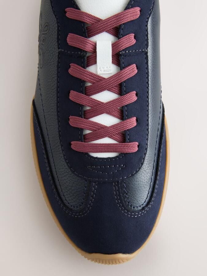 Next Dames Forever Comfort smalle sneakers met veters en logo Blauw - Foto 5