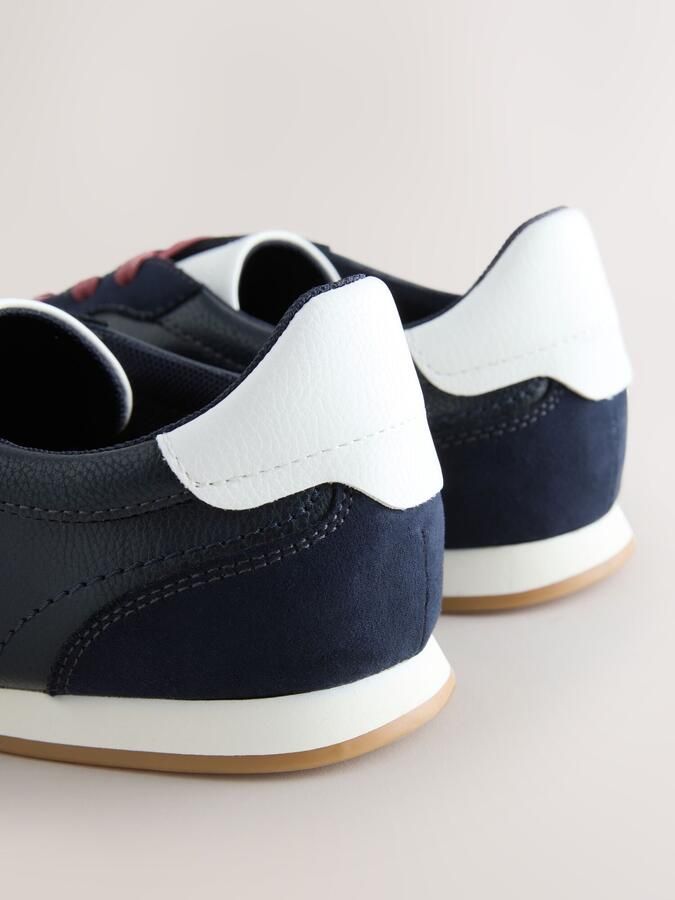 Next Dames Forever Comfort smalle sneakers met veters en logo Blauw - Foto 6