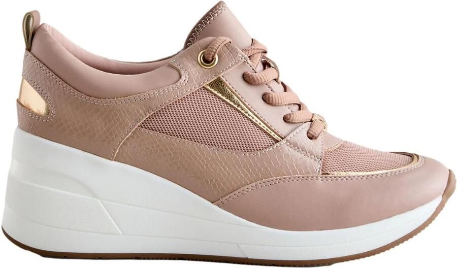 Next Dames Forever Comfort glam sneakers met sleehak Roze - Foto 6