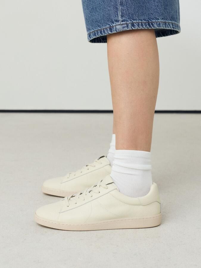 Next Dames Forever Comfort leren vetersneakers Crème - Foto 6