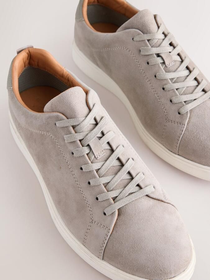Next Heren N.Premium suède Longline sneakers Grijs - Foto 3