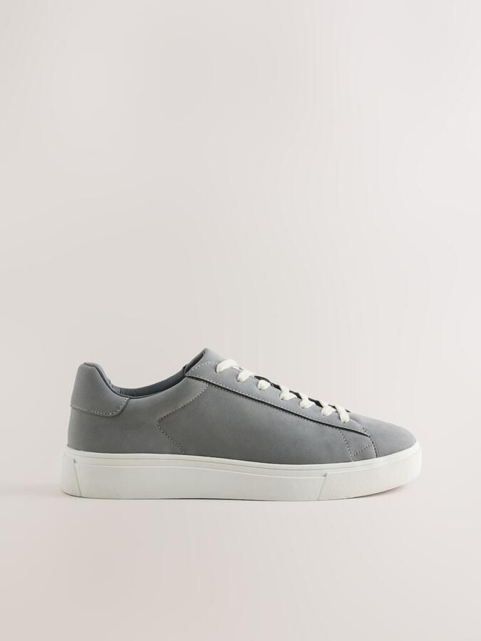 Next Heren Lange smart-casual sneakers Grijs - Foto 2